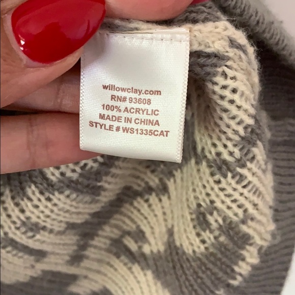 Willow & Clay Damasks Sweater Grey & Cream Small - Picture 8 of 8